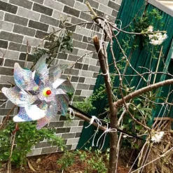 Fågelväderkvarn Utomhus Fågelavvisande PinWheels Reflekterande Väderkvarn Fågelavvisare