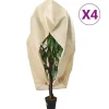 vidaXL Fiberdukar med blixtlås 4 st 70 g/m² 1,55x1,55 m