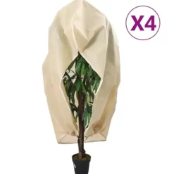 vidaXL Fiberdukar med blixtlås 4 st 70 g/m² 1,55x1,55 m
