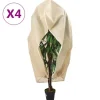 vidaXL Fiberdukar med blixtlås 4 st 70 g/m² 3,93x3 m