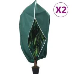 Sale Fiberdukar med blixtlås 2 st 70 g/m² 3,93x3 m Markduk & Fiberduk