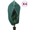 vidaXL Fiberdukar med blixtlås 4 st 70 g/m² 1,55x1,55 m