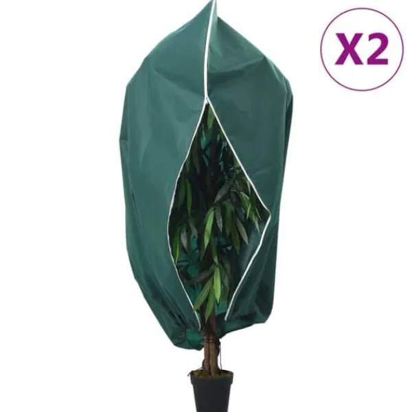 Fiberdukar med blixtlås för växter - Skydd mot frost och snö | Storlek: 1,2x1,8 m | 2 st 70 g/m² Markduk & Fiberduk