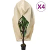 Clearance Fiberdukar med blixtlåsfunktion 4-pack - Växtfrostskydd | Storlek: 1x1,55 m | Vikt: 70 g/m² Markduk & Fiberduk