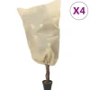 vidaXL Fiberdukar med dragsko 4 st 70 g/m² 0,8x1,2 m