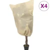 Fiberdukar med dragsko för växtskydd - 4 st | Storlek: 0,8x1 m | Vikt: 70 g/m²