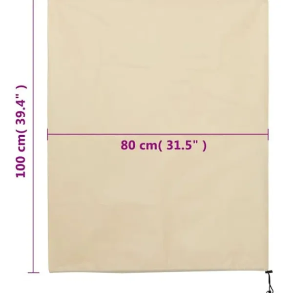Fiberdukar med dragsko för växtskydd - 4 st | Storlek: 0,8x1 m | Vikt: 70 g/m²