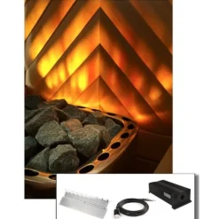 Discount Fiberoptisk belysningssats för bastu Cariitti Fire Flame 10 fläckar 2 mm Bastu