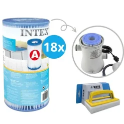 Hot Filter Typ A - Intex - 18 delar - Lämplig för filterpump 28604GS/28638GS/28636GS & WAYS skurborste Pool- & Spatillbehör