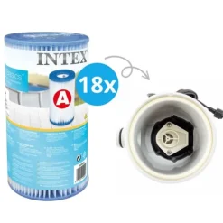Hot Filter Typ A - Intex - 18 delar - Lämplig för filterpump 28604GS/28638GS/28636GS & WAYS skurborste Pool- & Spatillbehör