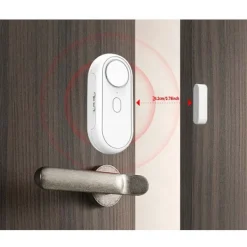 Hot Fjärrkontroll Vibration & Dörrsensor Alarm - Batteri Ingår, kompatibelt med Huawei, Samsung, APPLE, Garmin Sensorer Till Säkerhetssystem