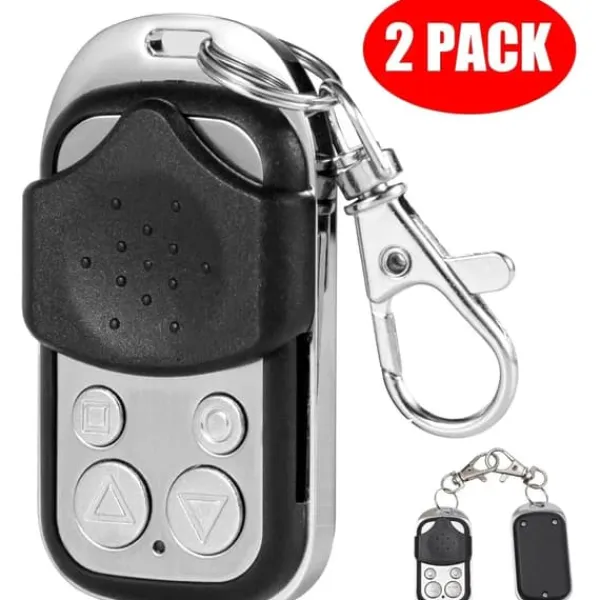 Fjärrkontroller för automatisk skjutgrindsöppnare, 433 MHz, 2-pack, vit (endast fjärrkontroller)