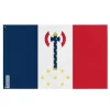 Flagg - Marskalk Pétain - 160 x 240 cm - Polyester - Tryck på fram- och baksidan - Järnglitter