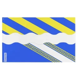 Flagga - Aisne - 90 x 150 cm - Polyester - Tryck fram/bak - Metallöglor