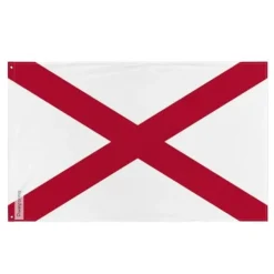 Flagga - Alabama - 90 x 150 cm - Polyester - Tryck fram/ bak - Öglor i järn