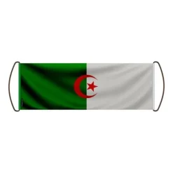 Flagga - Algeriet - 17 x 50 cm - Polyester - Vattentät - Framsidan/baksidan