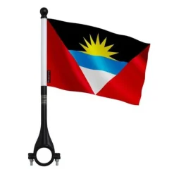 Clearance Flagga - Antigua och Barbuda - 14 x 21 cm - 5 stycken - Polyester - Plaststång Flaggor & Vindstrutar