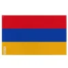 Flagga - Armenien - 160 x 240 cm - Polyester - Framsidan/baksidan - Öglor i järn