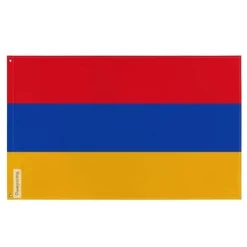 Flagga - Armenien - 160 x 240 cm - Polyester - Framsidan/baksidan - Öglor i järn