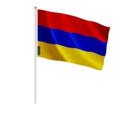 Flagga - Armenien - 30 x 45 cm - Hållbar polyester - Lätt - Tryck på fram- och baksidan