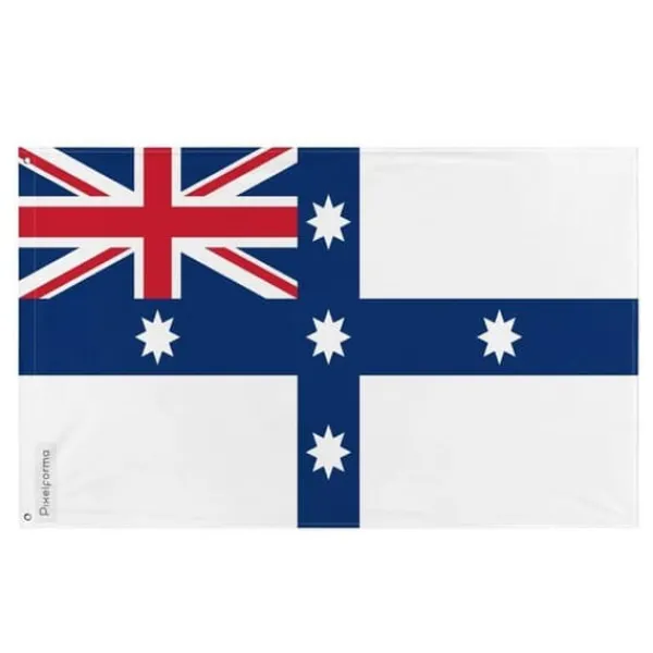 Clearance Flagga - Australiens Federation - 96 x 144 cm - Polyester - Tryck Fram/Bak - Metallöglor Flaggor & Vindstrutar