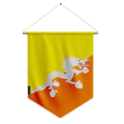 Best Flagga - Bhutan - 30 x 45 cm - Polyester - Tryck på framsidan/baksidan - Inkluderade tillbehör Flaggor & Vindstrutar