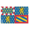 Flagga - Bourgogne-Franche-Comté - 96 x 144 cm - Polyester - Tryck på framsidan/baksidan - Järn öglor Flaggor & Vindstrutar