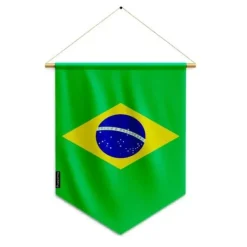 Flagga - Brasilien - 30 x 45 cm - Polyester - Tryck på fram- och baksidan - Inkluderade tillbehör Flaggor & Vindstrutar
