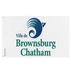 Flagga - Brownsburg-Chatham - 64 x 96 cm - Polyester - Tryck på fram- och baksidan - Metallöglor
