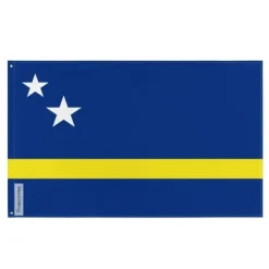 Online Flagga - Curaçao - 192 x 288 cm - Polyester - Framsida/baksida - Öljett i järn Flaggor & Vindstrutar