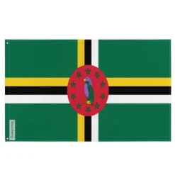 Outlet Flagga - Dominique - 90 x 150 cm - Polyester - Framsida/baksida - Metallöglor Flaggor & Vindstrutar