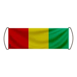 Flagga - Ej specificerad - Guinea flagga - 17 x 50 cm - Vattentåligt tyg - Tryck på fram- och baksidan