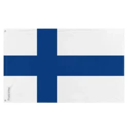 Flagga - Finland - 96 x 144 cm - Polyester - Framsida/baksida - Metallöglor