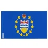 Flagga - Flerfärgad - Brittiska Columbia - 90 x 150 cm - Polyester - Framsidan/baksidan Flaggor & Vindstrutar
