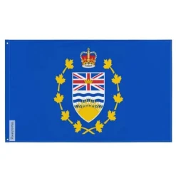 Flagga - Flerfärgad - Brittiska Columbia - 90 x 150 cm - Polyester - Framsidan/baksidan Flaggor & Vindstrutar
