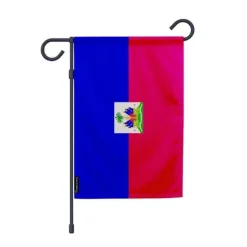 Flagga - Flerfärgad - Haiti - 32 x 47.5 cm - Polyester - Framsidan/baksidan