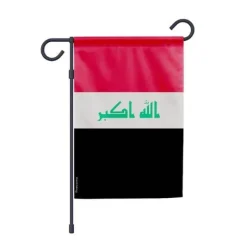 Flagga - Flerfärgad - Irak - 32 x 47.5 cm - Polyester - Fram/och baksida Flaggor & Vindstrutar
