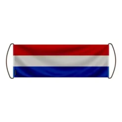 Discount Flagga - Flerfärgad - Nederländerna - 17 x 50 cm - Vattentyg - Tryck på framsidan/baksidan Flaggor & Vindstrutar