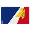 New Flagga - Franco-Terreneuviens - 160 x 240 cm - Polyester - Tryck på fram- och baksida - Öljett i järn Flaggor & Vindstrutar