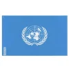 Flagga - Förenta Nationerna - 60 x 90 cm - Polyester - Tryck på framsidan/baksidan - Metallöglor