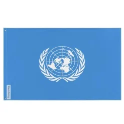 Flagga - Förenta nationerna - 64 x 96 cm - Polyester - Tryck på framsidan/baksidan - Metallöglor