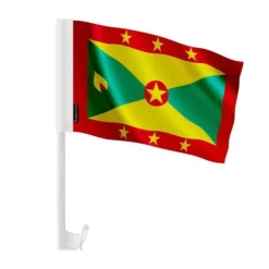 Flagga - Granat - 14 x 21 cm - 20 stycken - Polyester - Tryck fram/bak