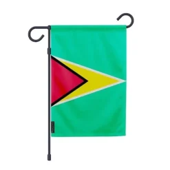 Flagga - Guyana - 32 x 47.5 cm - Polyester - Tryck på fram- och baksidan - Flerfärgad