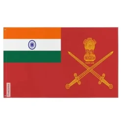 New Flagga - Indiska Armén - 160 x 240 cm - Polyester - Tryck fram/bak - Metallöglor Flaggor & Vindstrutar