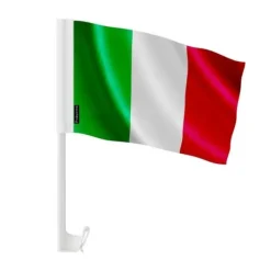 Flagga - Italien - 10 stycken - 14 x 21 cm - Polyester - Plaststång