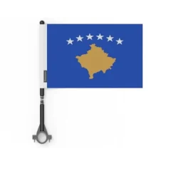 Online Flagga - Kosovo - 20 stycken - 14 x 21 cm - Polyester - Tryck på fram- och baksidan Flaggor & Vindstrutar