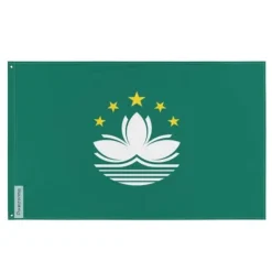 Online Flagga - Macao - 120 x 180 cm - Polyester - Tryck på fram- och baksidan - Metallöglor Flaggor & Vindstrutar