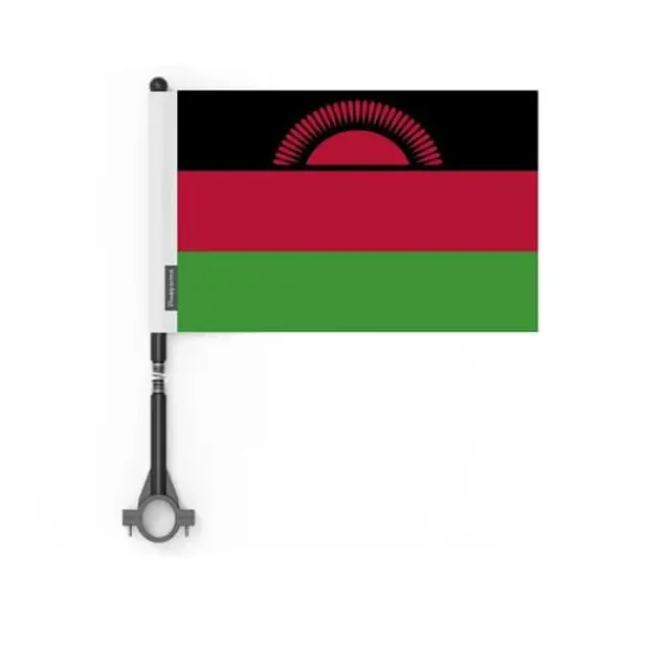 Flagga - Malawi - 20 stycken - 14 x 21 cm - Polyester - Utomhus - Flerfärgad Flaggor & Vindstrutar
