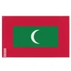 Flagga - Maldiverna - 160 x 240 cm - Polyester - Framsida/baksida - Öglor i järn
