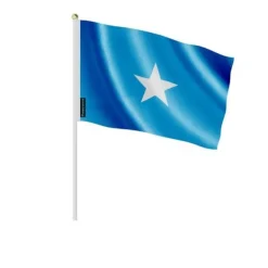 New Flagga - Mini - Somalia - 14 x 21 cm - Polyester - Lätt och robust Flaggor & Vindstrutar
